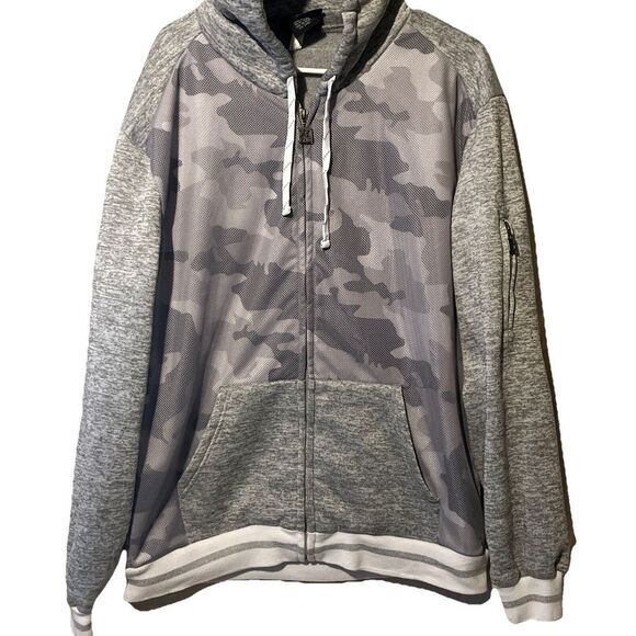 Red Ape Men's Large 2pc‎ Track Suit Great Conditions Gray Camo Design - Picture 2 of 11